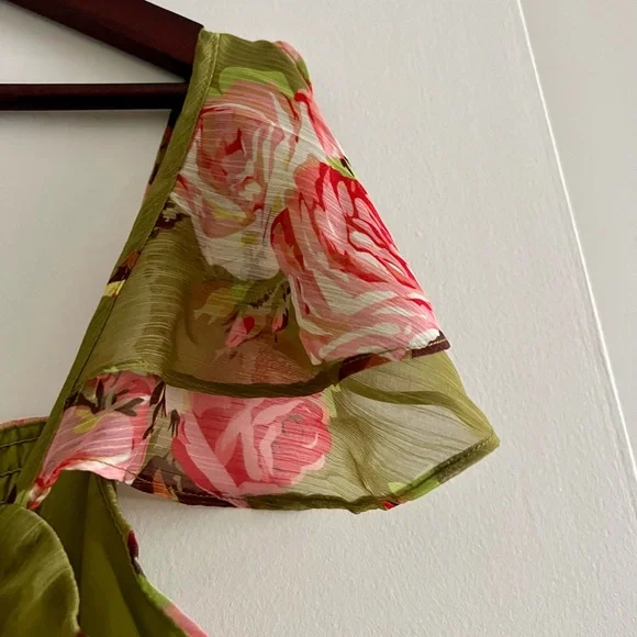 Floral Green Midi Dress - Picture 7 of 10